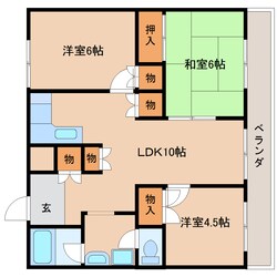 天理駅 徒歩3分 2階の物件間取画像